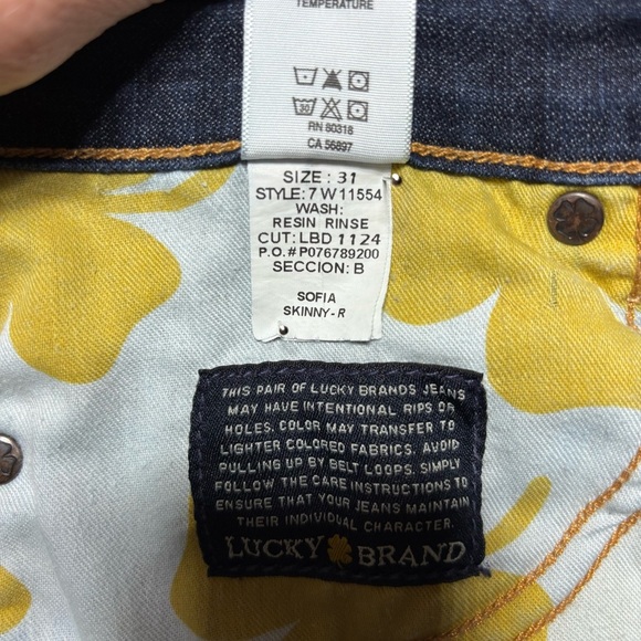 Lucky Brand Jeans Womens 12 Sofia Skinny Dark Wash Mid Rise Classic Clean Denim - Picture 4 of 6